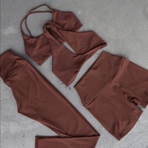 Cropshop Boutique Brown Active Tri-set